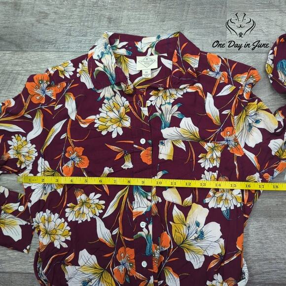 St. John's Bay Long Sleeve Button Front Tie Dress Size XS - Picture 5 of 7